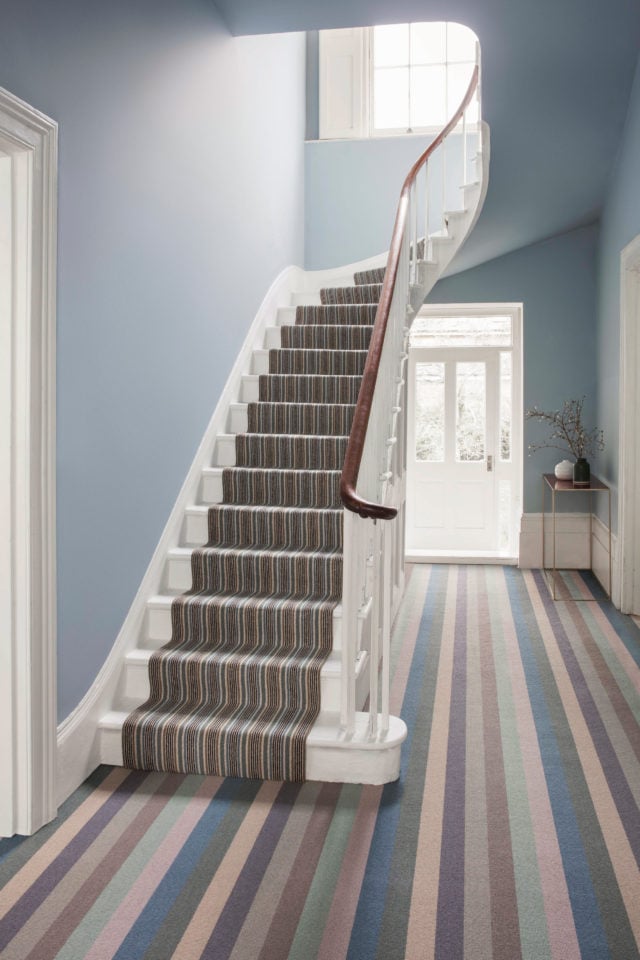 Alternative Flooring Stair Runners 1900 Wool Margo Selby Stripe Surf Joss 1902 Viking whipped